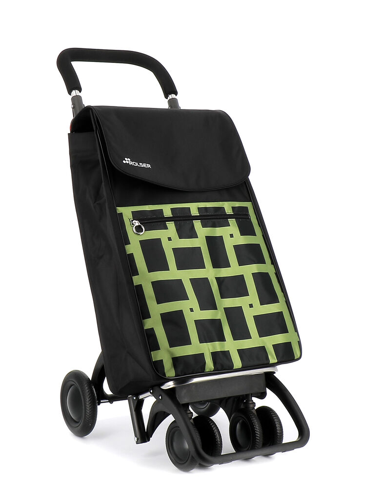 Rolser Box Geometrik 4x4 4 Wheel 2 Swivelling Shopping Trolley with Adjustable Handle