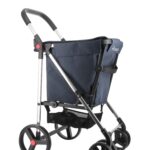 Klappbarer Einkaufstrolley Rolser Basket Tweed 4 große Räder (2 drehbare)