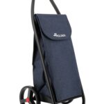 Einkaufstrolley Rolser COM Tweed Black Tube 2 große Räder