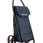 Rolser COM Tweed Polar Black Tube 2 Big Wheel Shopping Trolley