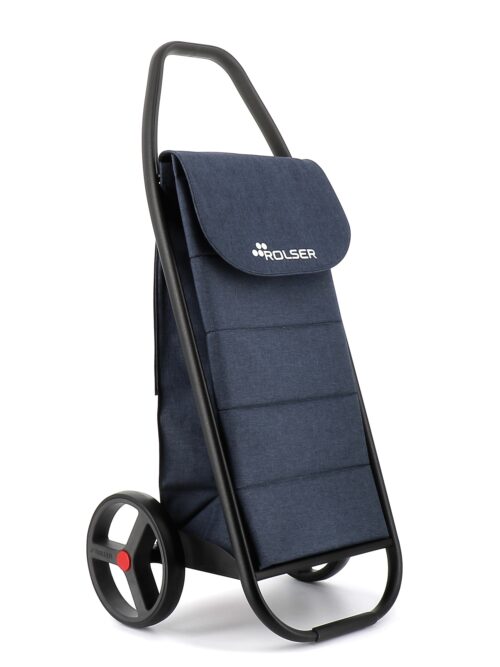 Rolser COM Tweed Polar Black Tube 2 Big Wheel Shopping Trolley